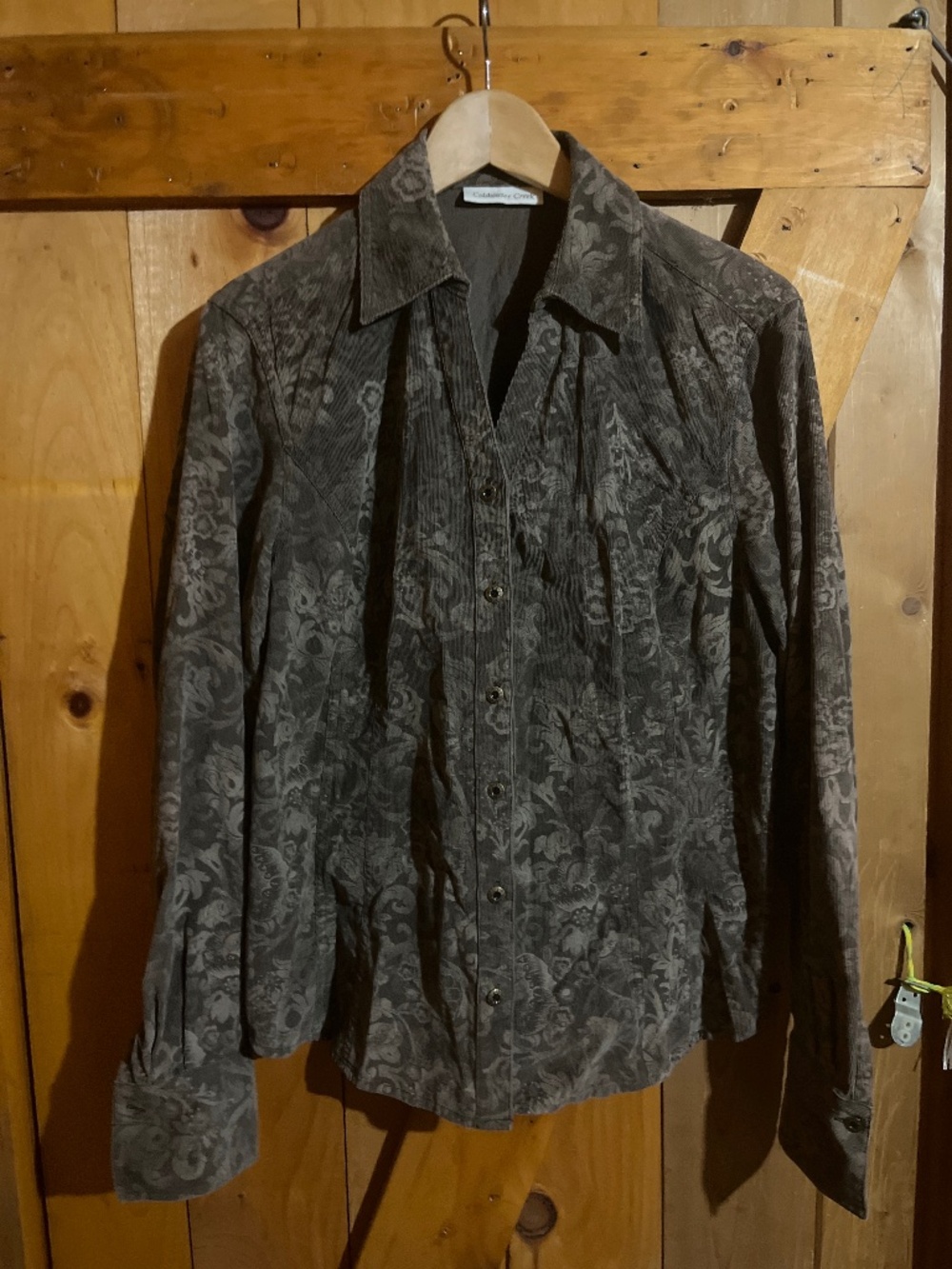 Coldwater Creek 100% Cotton Corduroy Button Up